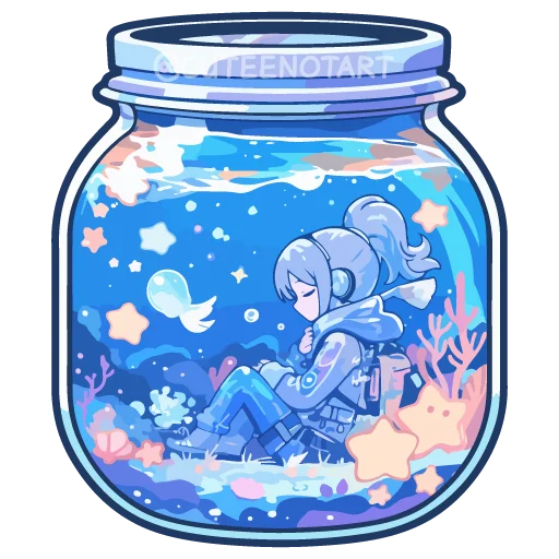 👽 Стикер «dreams in a jar» для Telegram