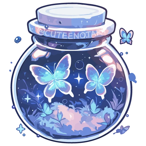 🦋 Стикер «dreams in a jar» для Telegram