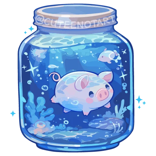 🐷 Стикер «dreams in a jar» для Telegram