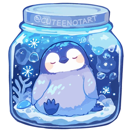 🐧 Стикер «dreams in a jar» для Telegram