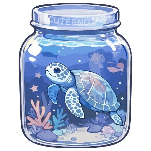 🐢 Стикер «dreams in a jar» для Telegram