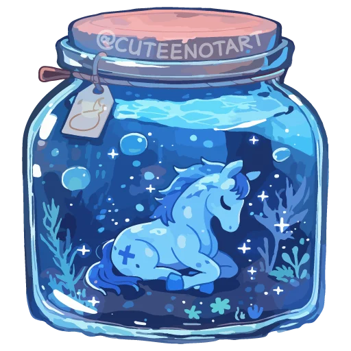 🐴 Стикер «dreams in a jar» для Telegram