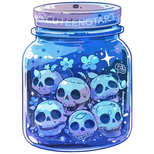 💀 Стикер «dreams in a jar» для Telegram