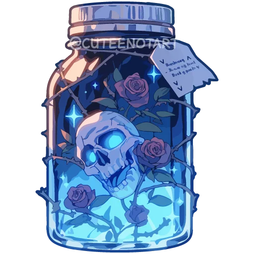 💀 Стикер «dreams in a jar» для Telegram