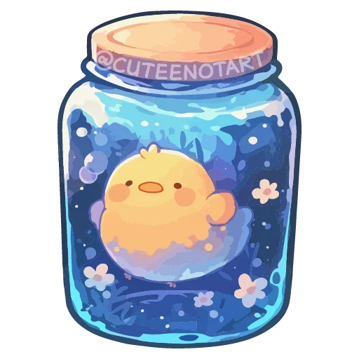 🐤 Стикер «dreams in a jar» для Telegram