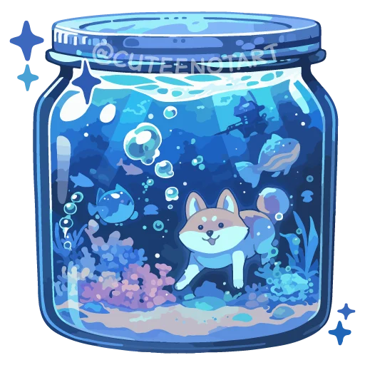🐶 Стикер «dreams in a jar» для Telegram