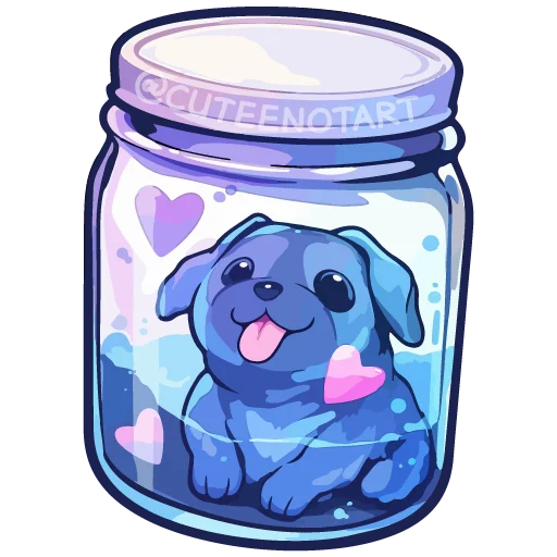 🐶 Стикер «dreams in a jar» для Telegram
