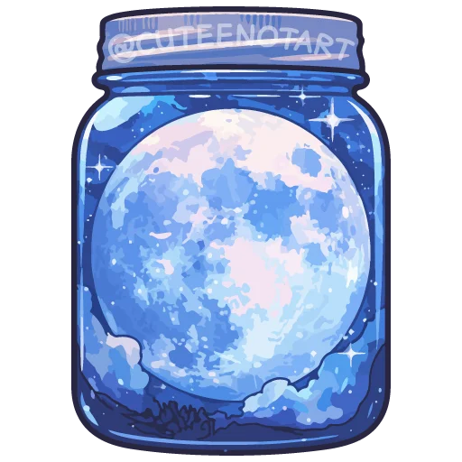 🌙 Стикер «dreams in a jar» для Telegram
