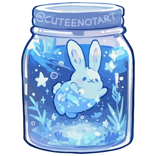🐰 Стикер «dreams in a jar» для Telegram