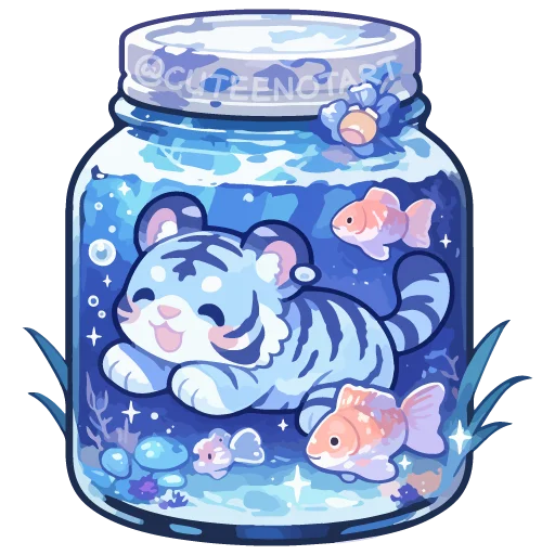 🐯 Стикер «dreams in a jar» для Telegram