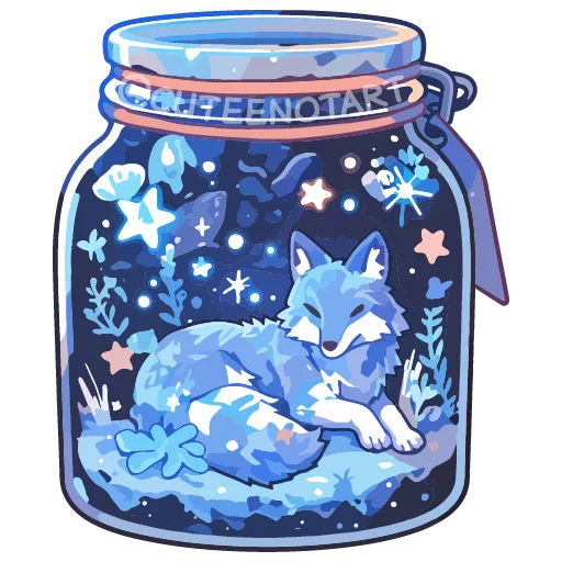 🦊 Стикер «dreams in a jar» для Telegram