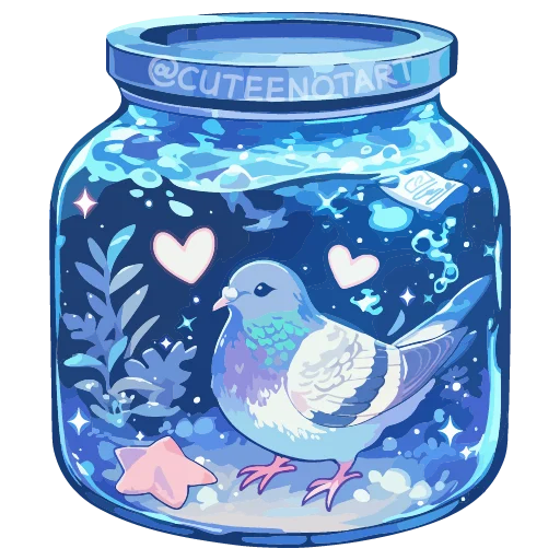 🕊 Стикер «dreams in a jar» для Telegram