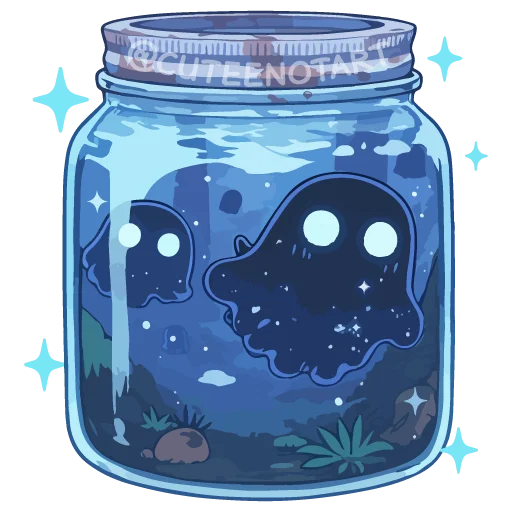 👻 Стикер «dreams in a jar» для Telegram