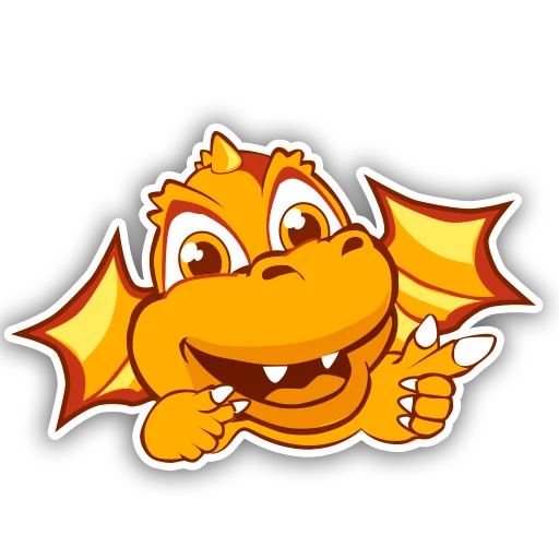 ☝️ Стикер «Dragons» для Telegram