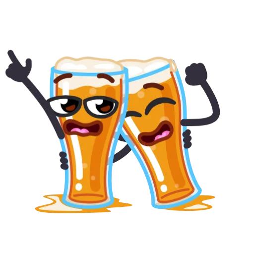 🥳 Стикер «Cheers and Beers» для Telegram