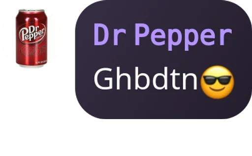 😎 Стикер «Dr Pepper» для Telegram
