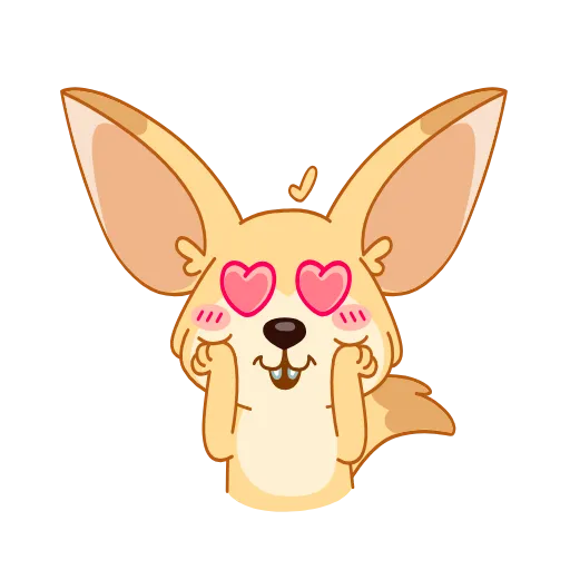 🥰 Стикер «Фенек Дрюсик» для Telegram