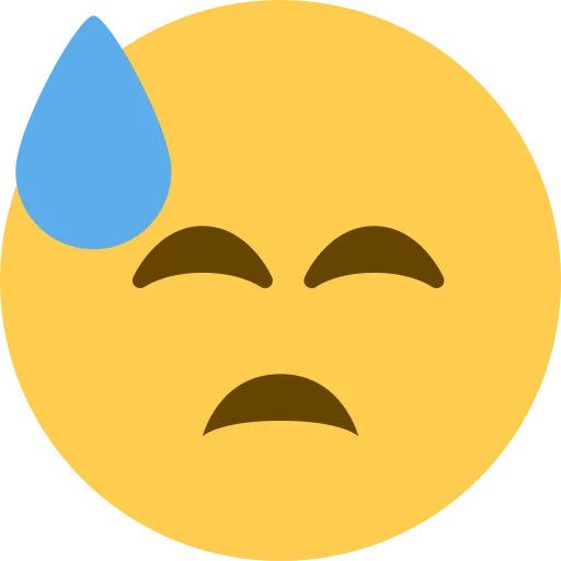 😓 Стикер «Twemoji [Discord & Twitter]» для Telegram