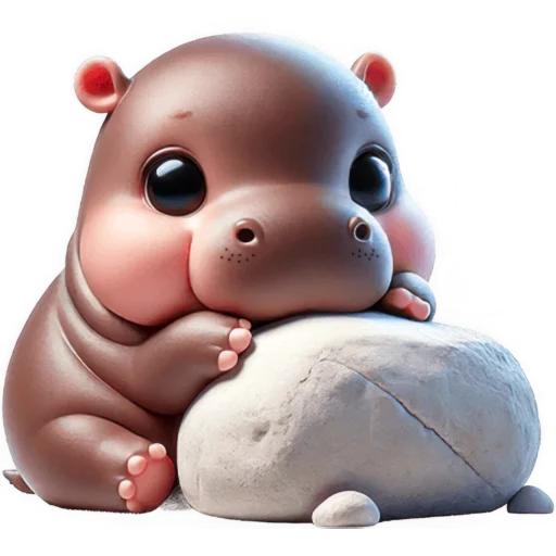 ☺️ Стикер «Парный бегемотик» для Telegram