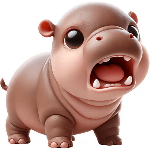 😤 Стикер «Парный бегемотик» для Telegram