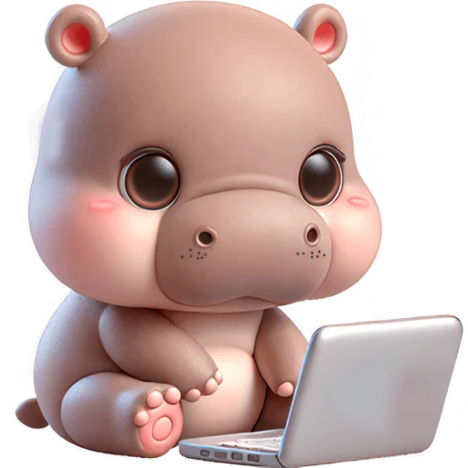 💻 Стикер «Парный бегемотик» для Telegram