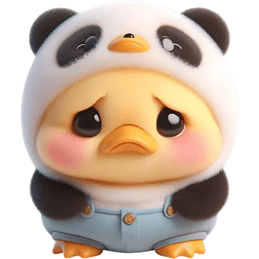 😔 Стикер «Панда утка» для Telegram