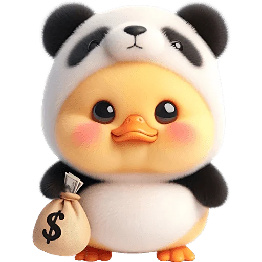🤑 Стикер «Панда утка» для Telegram