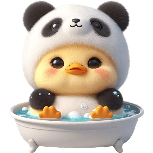 🚿 Стикер «Панда утка» для Telegram