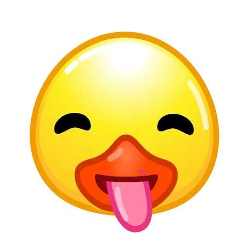 😛 Стикер «Duck Emoji» для Telegram