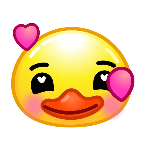 🥰 Стикер «Duck Emoji» для Telegram