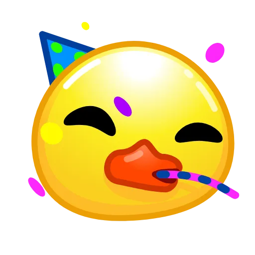 🥳 Стикер «Duck Emoji» для Telegram