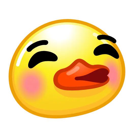 😚 Стикер «Duck Emoji» для Telegram