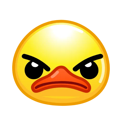 😠 Стикер «Duck Emoji» для Telegram