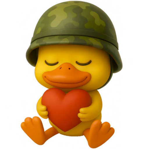 🫶 Стикер «Военный Дакки» для Telegram