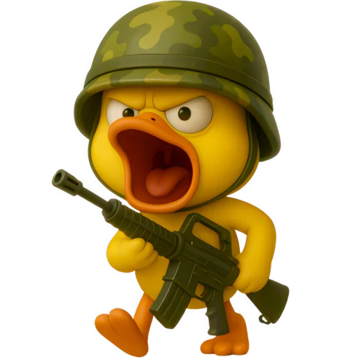 🔫 Стикер «Военный Дакки» для Telegram
