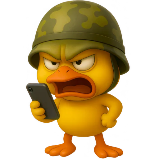🤬 Стикер «Военный Дакки» для Telegram