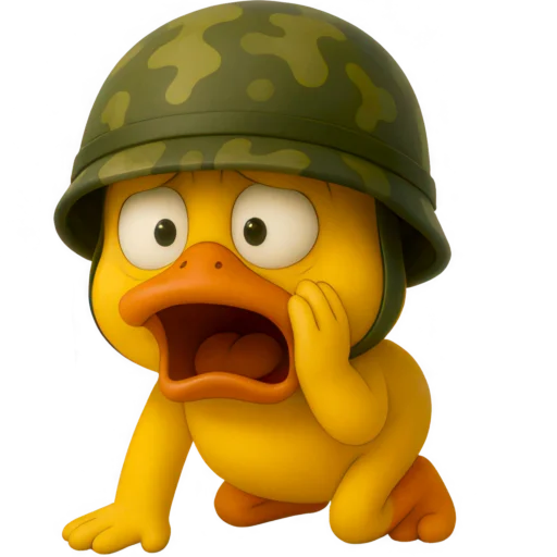 😱 Стикер «Военный Дакки» для Telegram