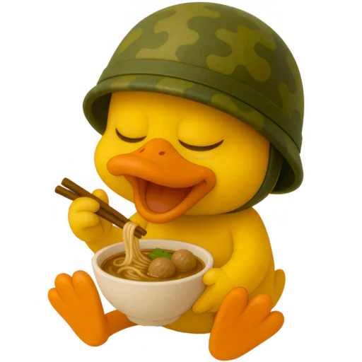 😋 Стикер «Военный Дакки» для Telegram