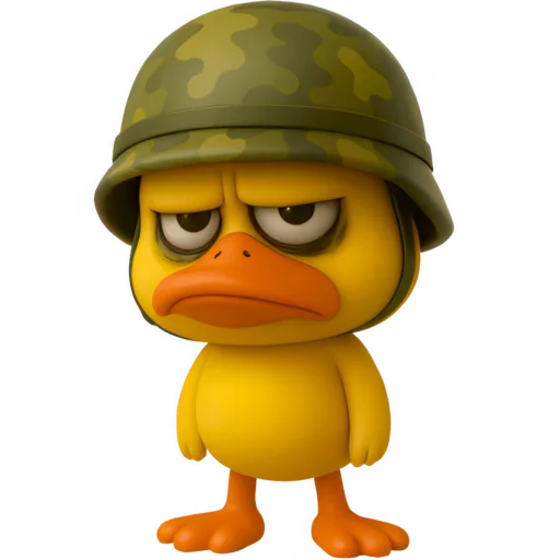 😮‍💨 Стикер «Военный Дакки» для Telegram