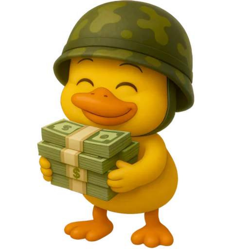 🤑 Стикер «Военный Дакки» для Telegram