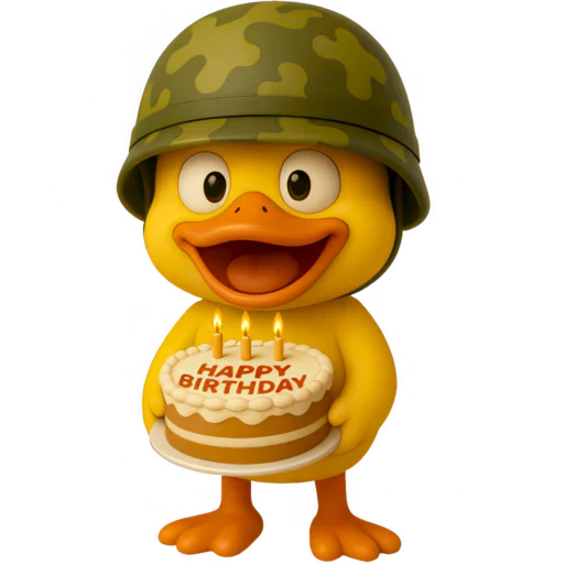 🎂 Стикер «Военный Дакки» для Telegram