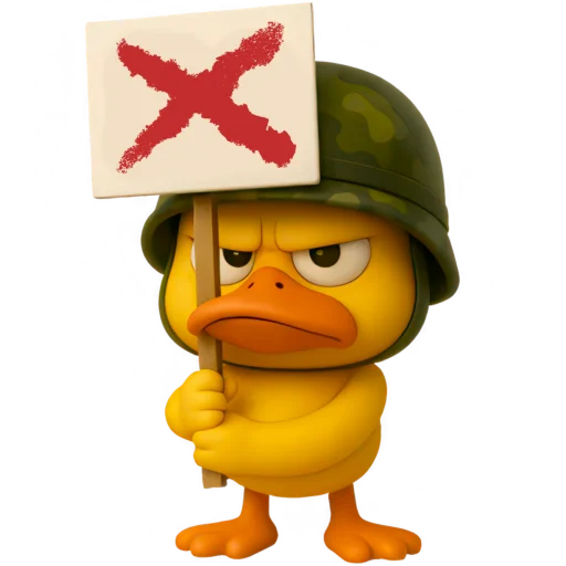 🙅‍♂ Стикер «Военный Дакки» для Telegram