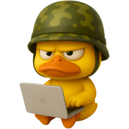 💻 Стикер «Военный Дакки» для Telegram