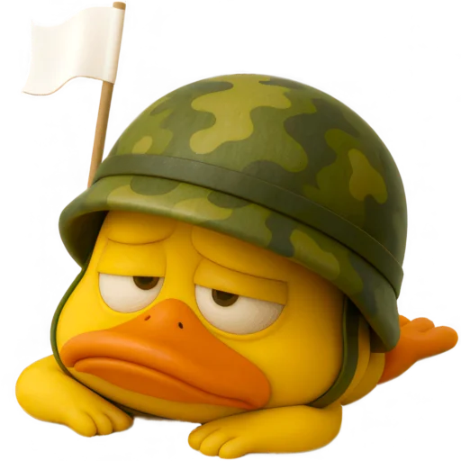 🏳 Стикер «Военный Дакки» для Telegram