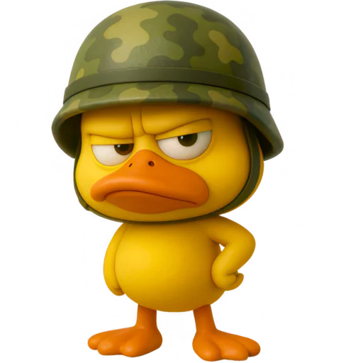 😒 Стикер «Военный Дакки» для Telegram