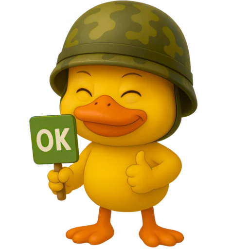 👍 Стикер «Военный Дакки» для Telegram