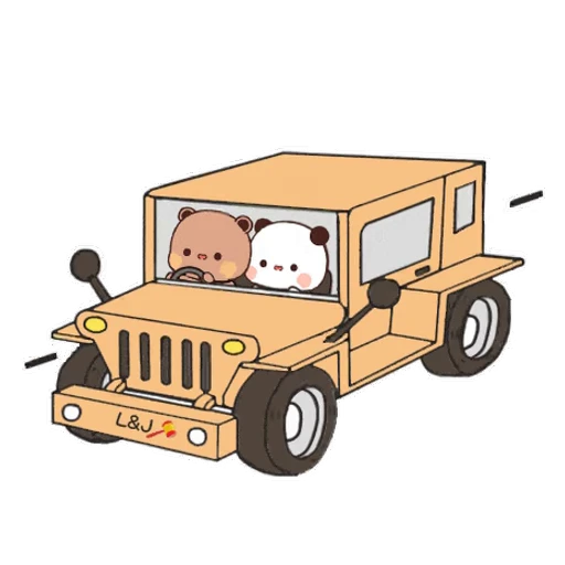 🚗 Стикер «Dudu and Bubu» для Telegram