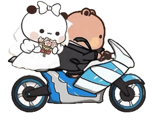 🏍 Стикер «Dudu and Bubu» для Telegram