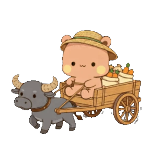 🐃 Стикер «Dudu and Bubu» для Telegram