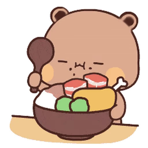 🍲 Стикер «Dudu and Bubu 8» для Telegram